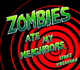 Zombies Ate My Neighbors (USA) Title Screen